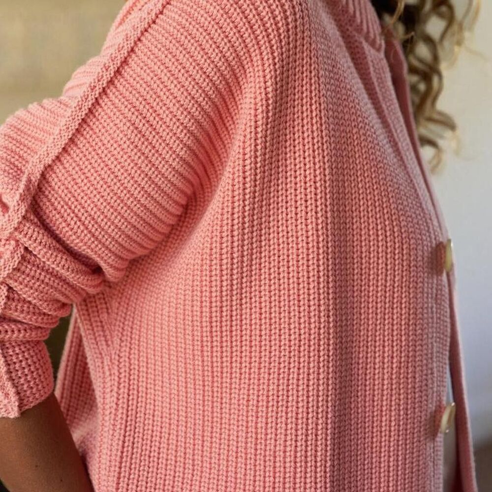 Frank & Eileen Women's Pink Cardigan Size L - Picture 2 of 5